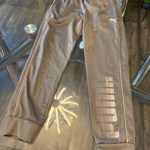 PUMA Kids Metallic Gray Joggers